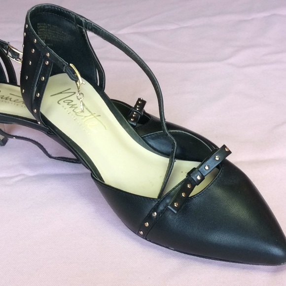 FINAL SALE PRICE Nanette Lepore 7M Studded Kitten Heels - Picture 1 of 5